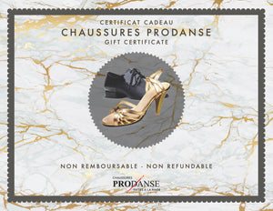 Certificat Cadeau Chaussures Prodanse